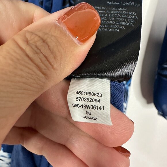 White House Black Market Floral Print Faux Wrap Dress Long Sleeve Navy 10 #BAG3 - Picture 5 of 8